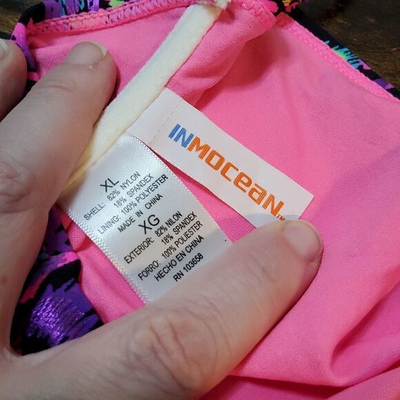 INMOCEAN Arizona Pink Multi Leopard Bikini Swimsuit Swim XL Medium - Picture 5 of 8